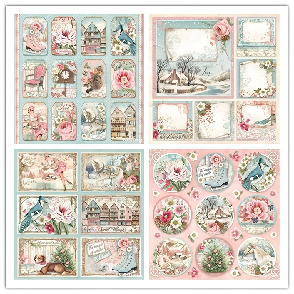 Vintage Winter Sweet Hand Account Stickers Junk Journal - Temu