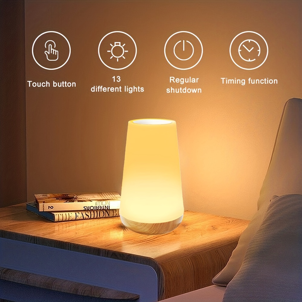 Lampada da tavolo a LED lampada da comodino touch dimmerabile a batteria  ricaricabile, lampada da tavolo moderna per camera da letto Lampada da  comodino in PMMA, luce notturna per camera da letto