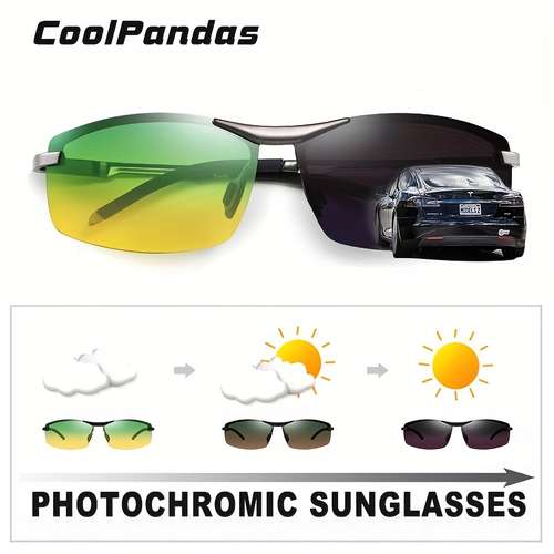 UV400 Day & Night Dual-Vision Polarized Glasses, Photochromic Sunglasses For Men & Women, ideal choice for gifts