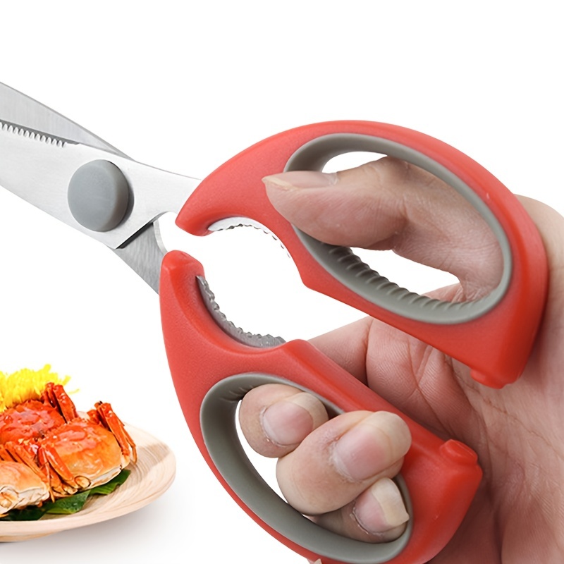 Kitchen Scissors, Multifunctional Stainless Steel Food Scissors, Chicken  Bone Meat Fishing Crab Greens Cutting Trimming Scissors - Temu