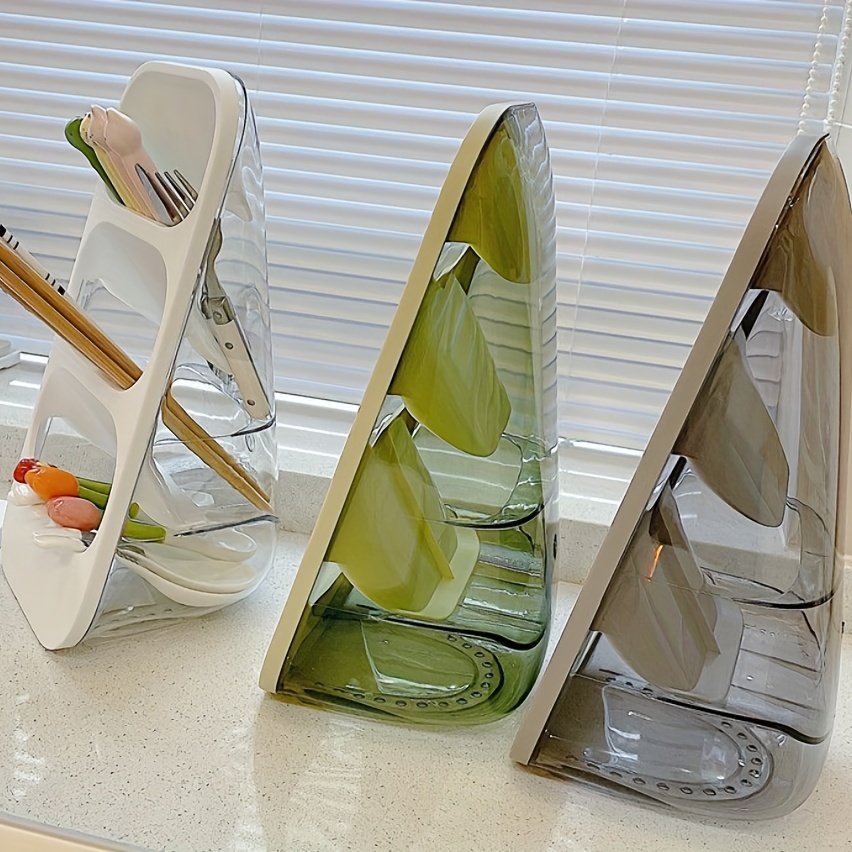 3 Layer Chopsticks Cage Draining Holder Spoon Storage Rack