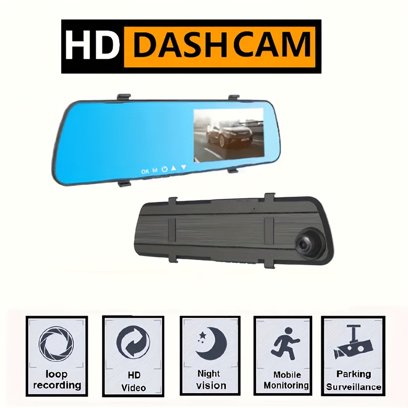 Dashcam Voiture Rétroviseur Écran Tactile de 5 Pouces Full HD 1080P, Caméra  de Voiture Grand Angle