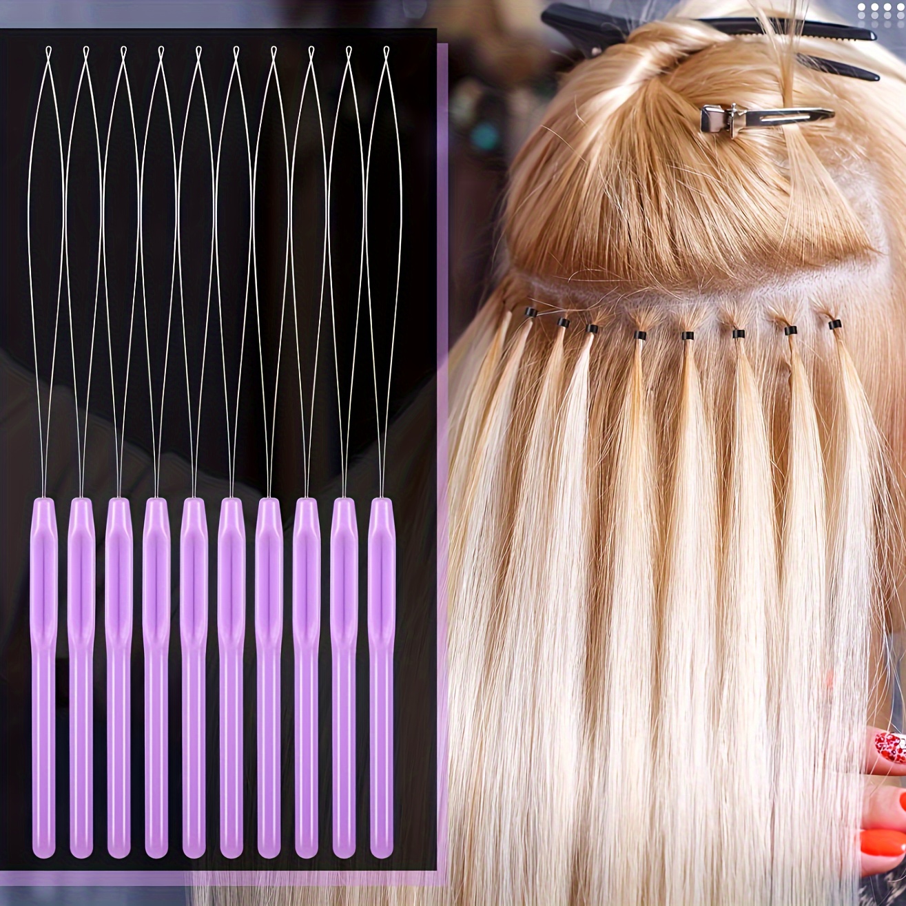 2pcs Fashion Hair Knitting Artifact Hair Pulling Tool