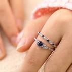 2 pcs rhinestone finger ring set elegant jewelry decor for your loved one finger band dainty costume accessories