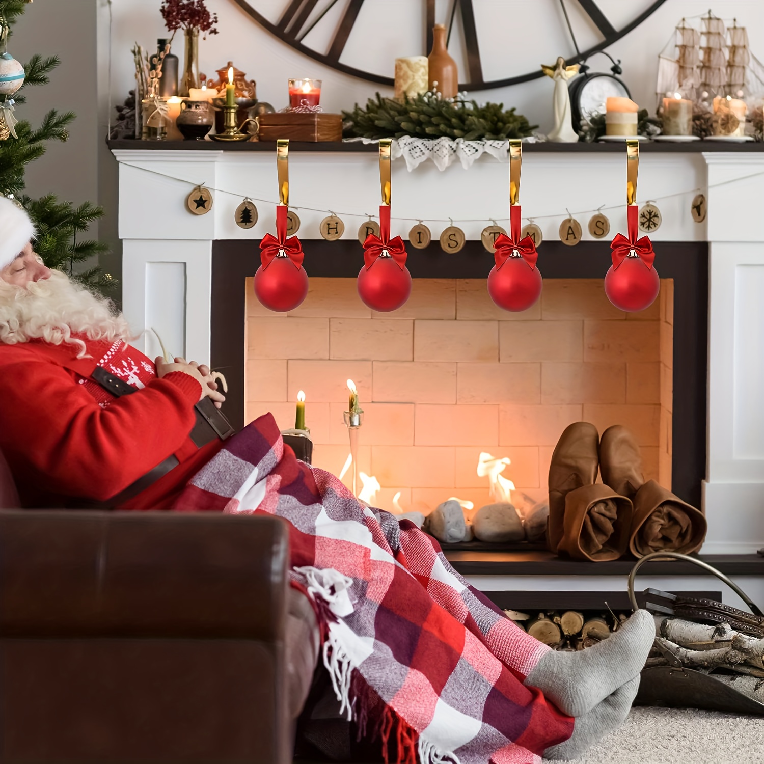 Christmas Stocking Holders For Mantle Metal Christmas - Temu Canada