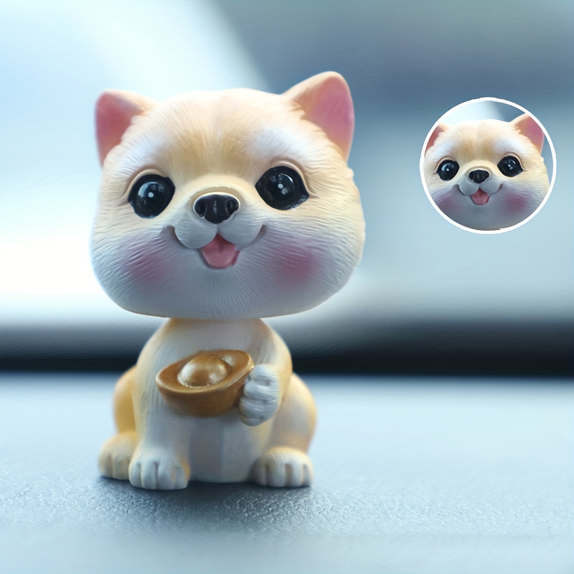Cute Dog Car Decoration,teddy French Bulldog Pomeranian Husky Shiba Puppy  Resin Crafts,enjoyable Car Dashboard Decor,dog Desktop Ormaments 