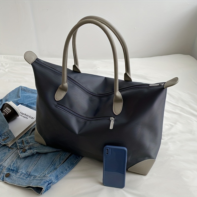 Large Capacity Colorblock Storage Shoulder Bag Duffle Bag