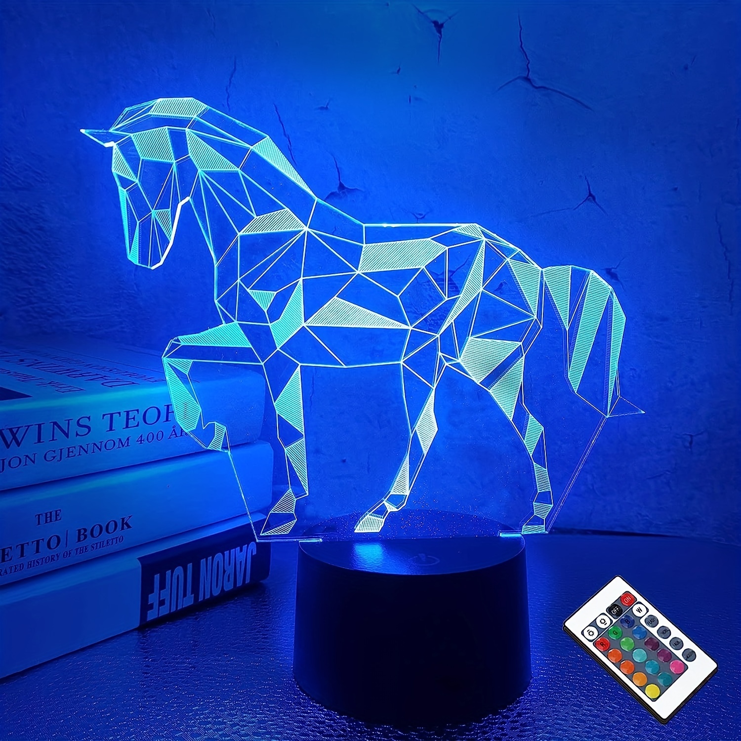 Cadeau pour filles,Veilleuse 3D en forme de cheval pour enfants,lampe  illusion de 16 couleurs changeantes avec télécommande,Cadeau d'anniversaire  pour enfants,Bébés, garçons et filles de 2-9 ans : : Luminaires et  Éclairage