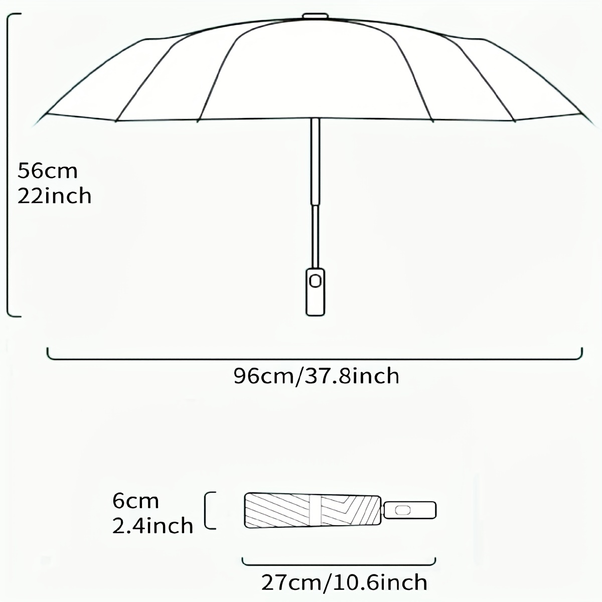 Portable Windproof Travel Umbrella Compact Lightweight Automatic Umbrella