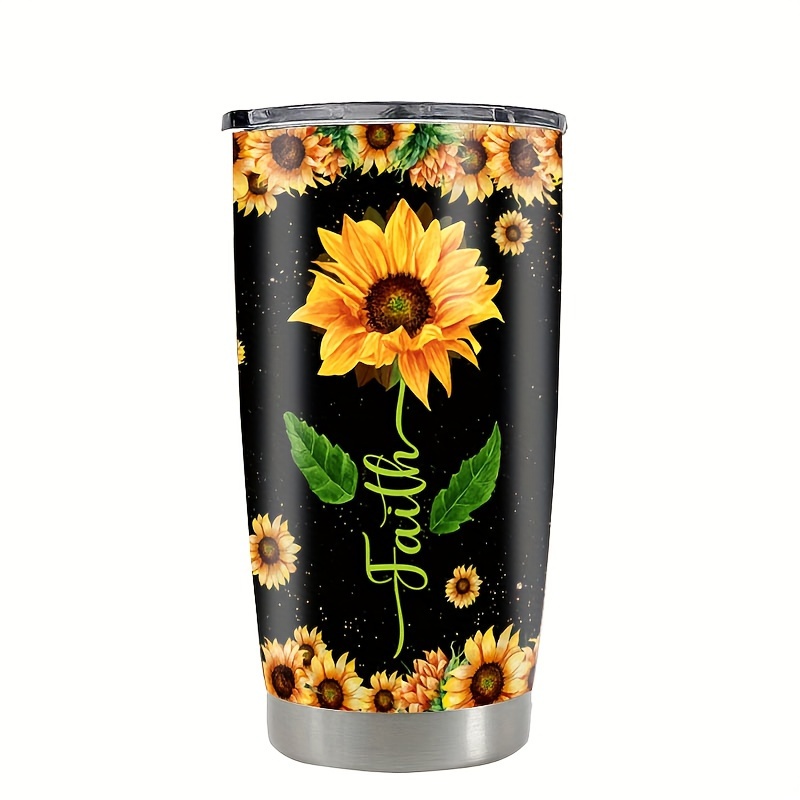 Sunflower Tumbler With Lid And Straw Gifts For Women Tumbler - Temu