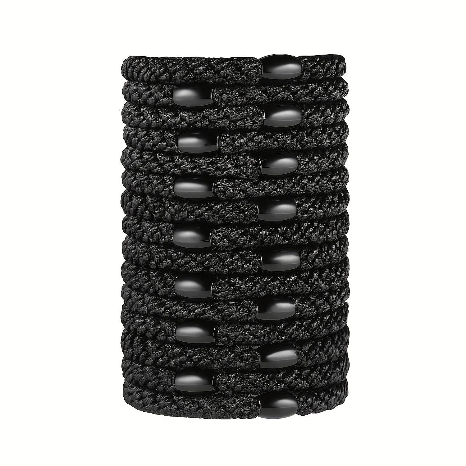 TEMU 15pcs Women's Fashionable Simple Elastic Hair Ties For Ponytails, Suitable For Thick Hair, Damage-free And No-crease Hair Elastics