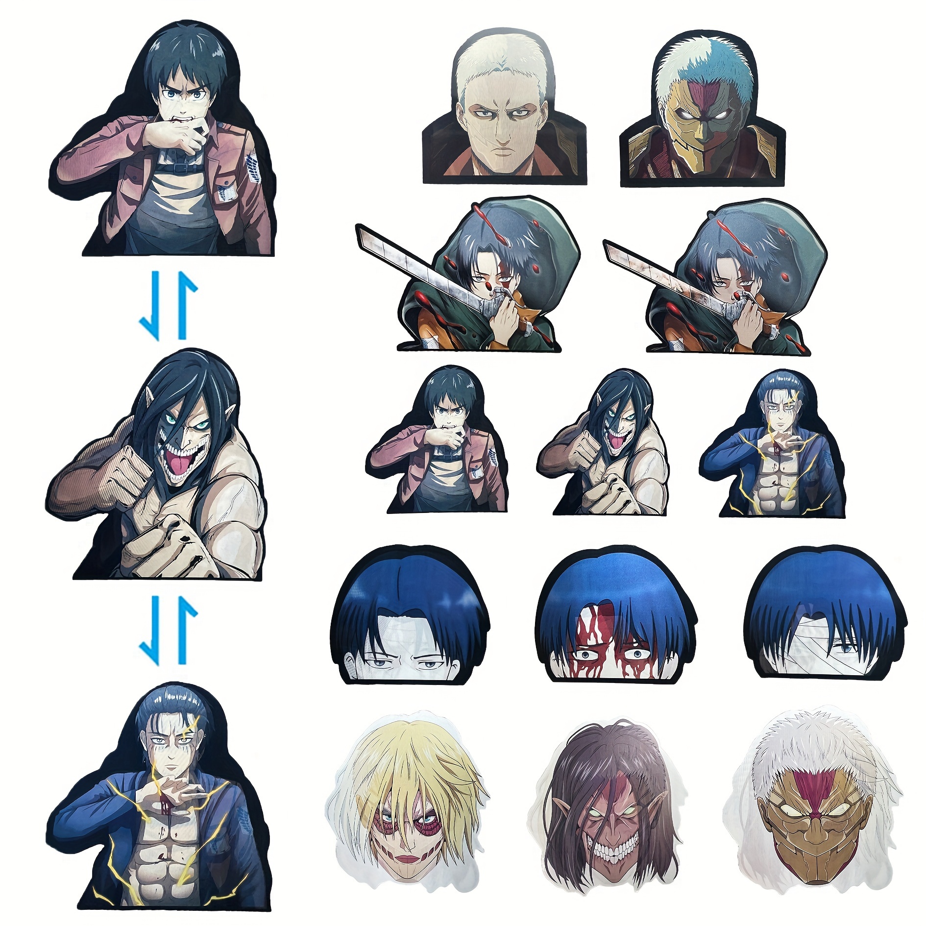 100pcs Attack On Titan Stickers Latest Anime Aot Sticker Pack Cool Japanese  Stickers For Water Bottles, Laptop, Skateboard, Gift For Adults Kids Teens