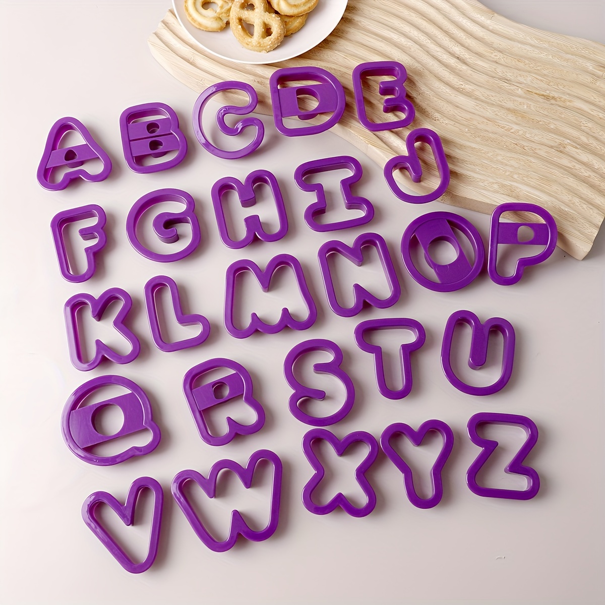 40pcs, Alphabet Cookie Cutters With Handle, Plastic Candy Molds, English  Letters Biscuit Molds, Cake Decorating Molds, Baking Tools, Kitchen Gadgets