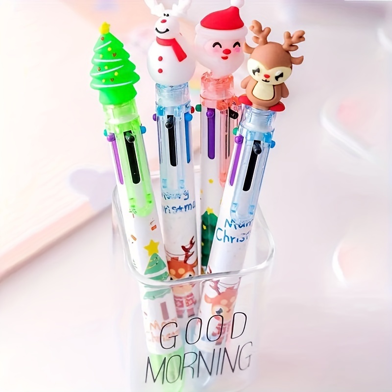 Christmas 6 color Ballpoint Pen Multi functional Marker - Temu