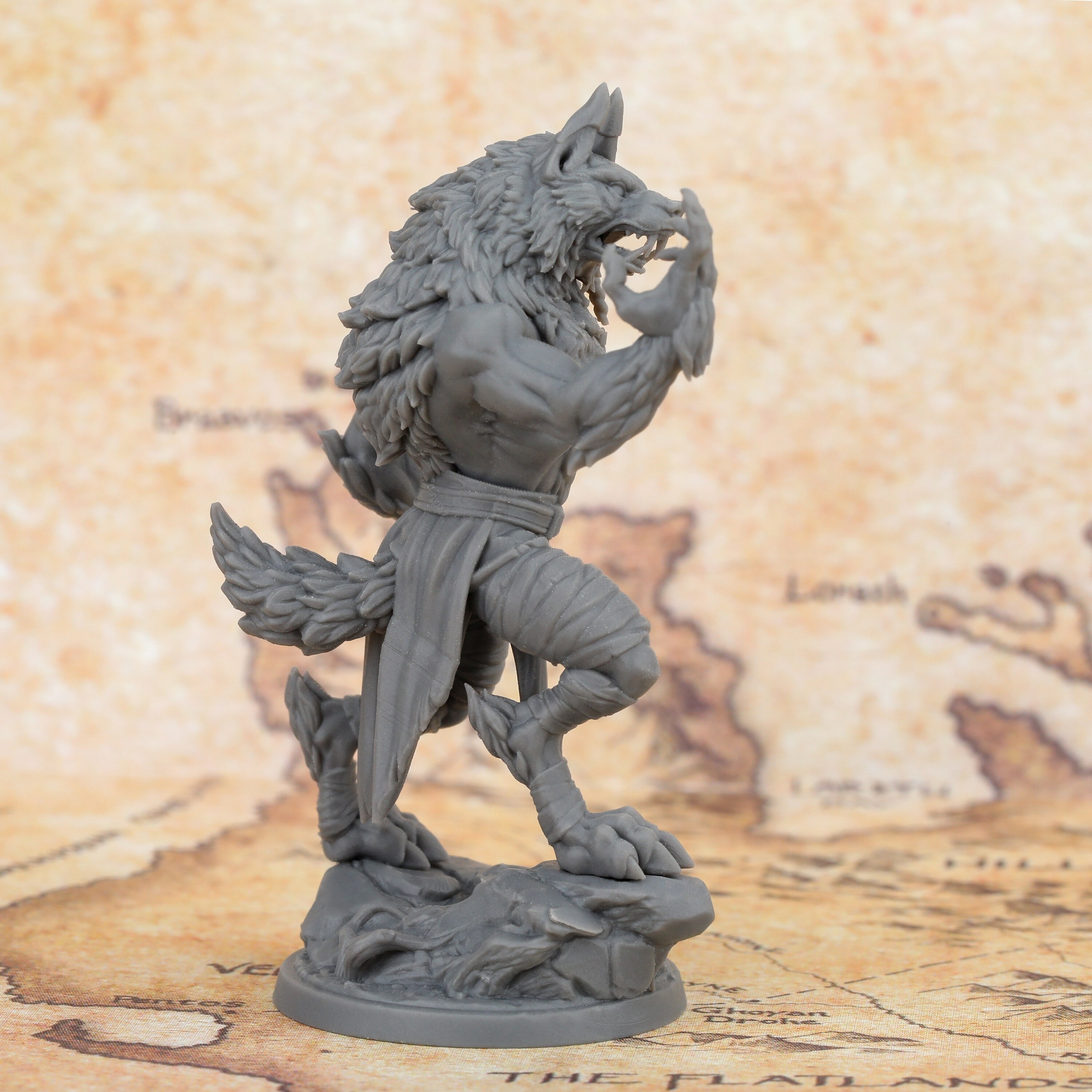 Werewolf Miniatura Miniaturas Monstruos Sin Pintar Regalos - Temu