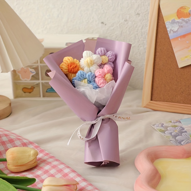 Paper flowers bouquet handmade paper colorful multicolor home office decor  14