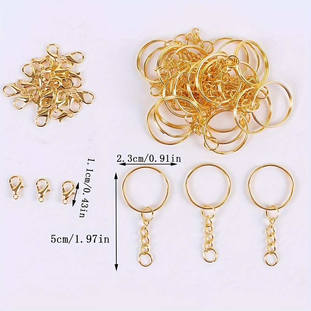 Vintage Simple Zinc Alloy Lobster Clasp Key Chain Ring For - Temu
