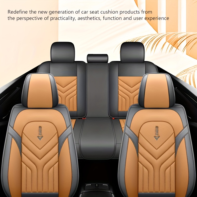 5 Seats Technology Cloth Car Seat Cover Breathable Full - Temu