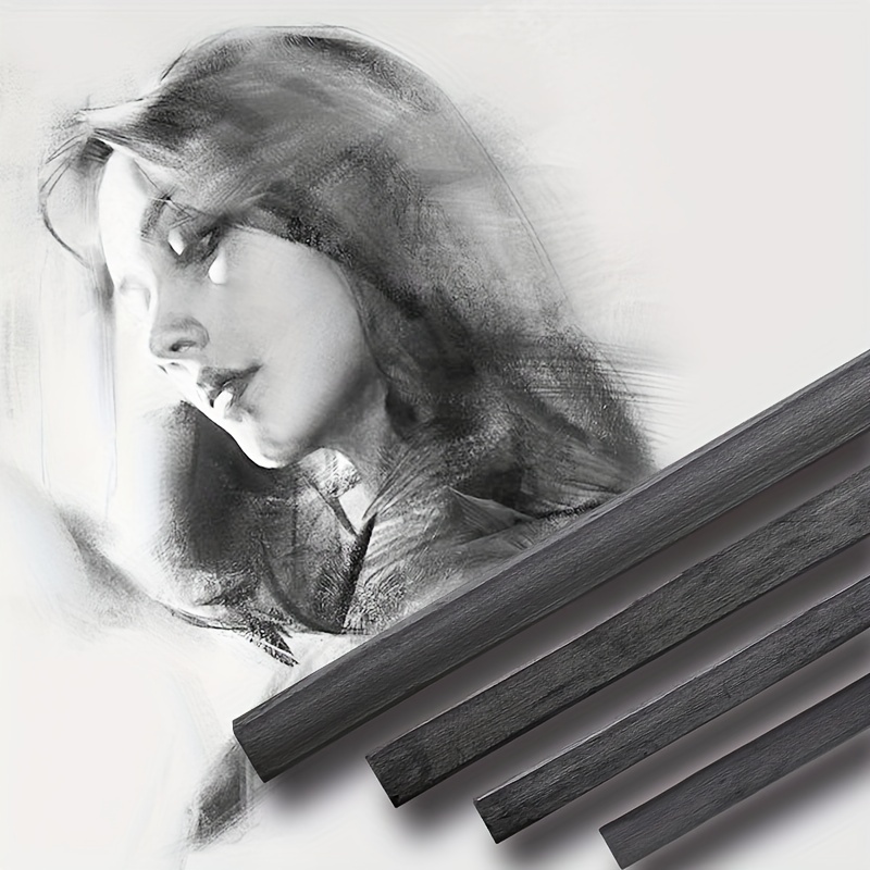 Drawing Charcoal Strips Sketch Cotton Willow Charcoal Strips - Temu