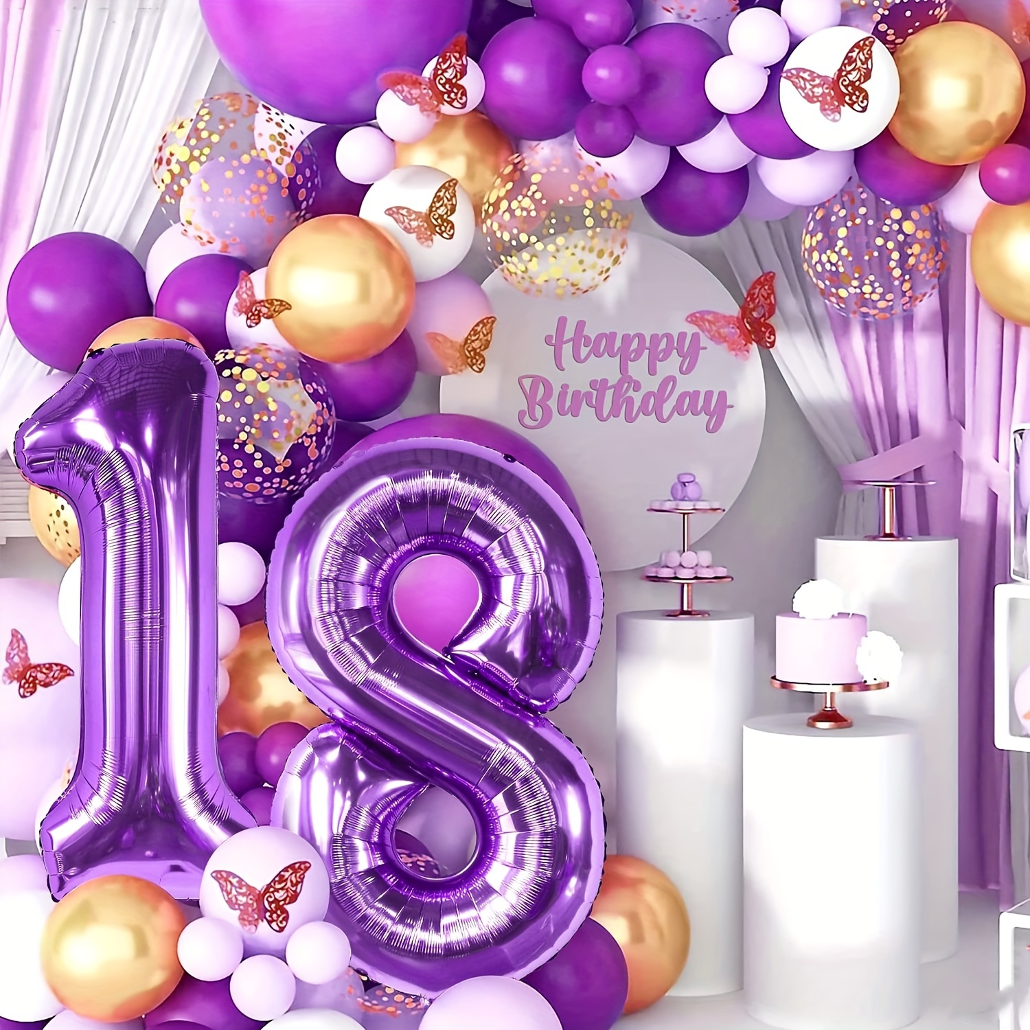 décoration ballons  Déco anniversaire 18 ans, Décoration fête anniversaire,  Décoration anniversaire