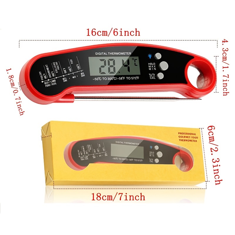 Alpha Grillers Instant Read Meat Thermometer for Grill and Cooking. Best Waterproof Ultra Fast Thermometer with Backlight & Calibration. Digital