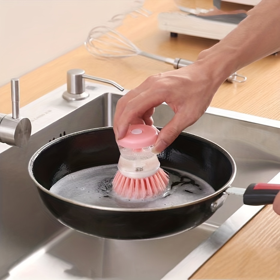 1pc Liquid Adding Pot Cleaning Brush, Automatic Liquid Adding Dish