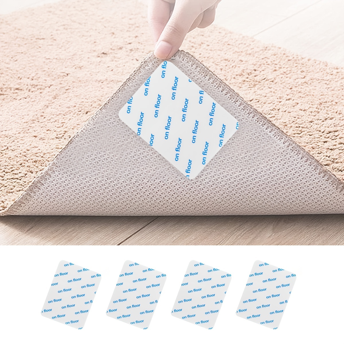 Rug Gripper, Anti-slip Fixed Carpet Stickers, Reusable Washable Carpet  Stickers, Home Decoration - Temu United Arab Emirates