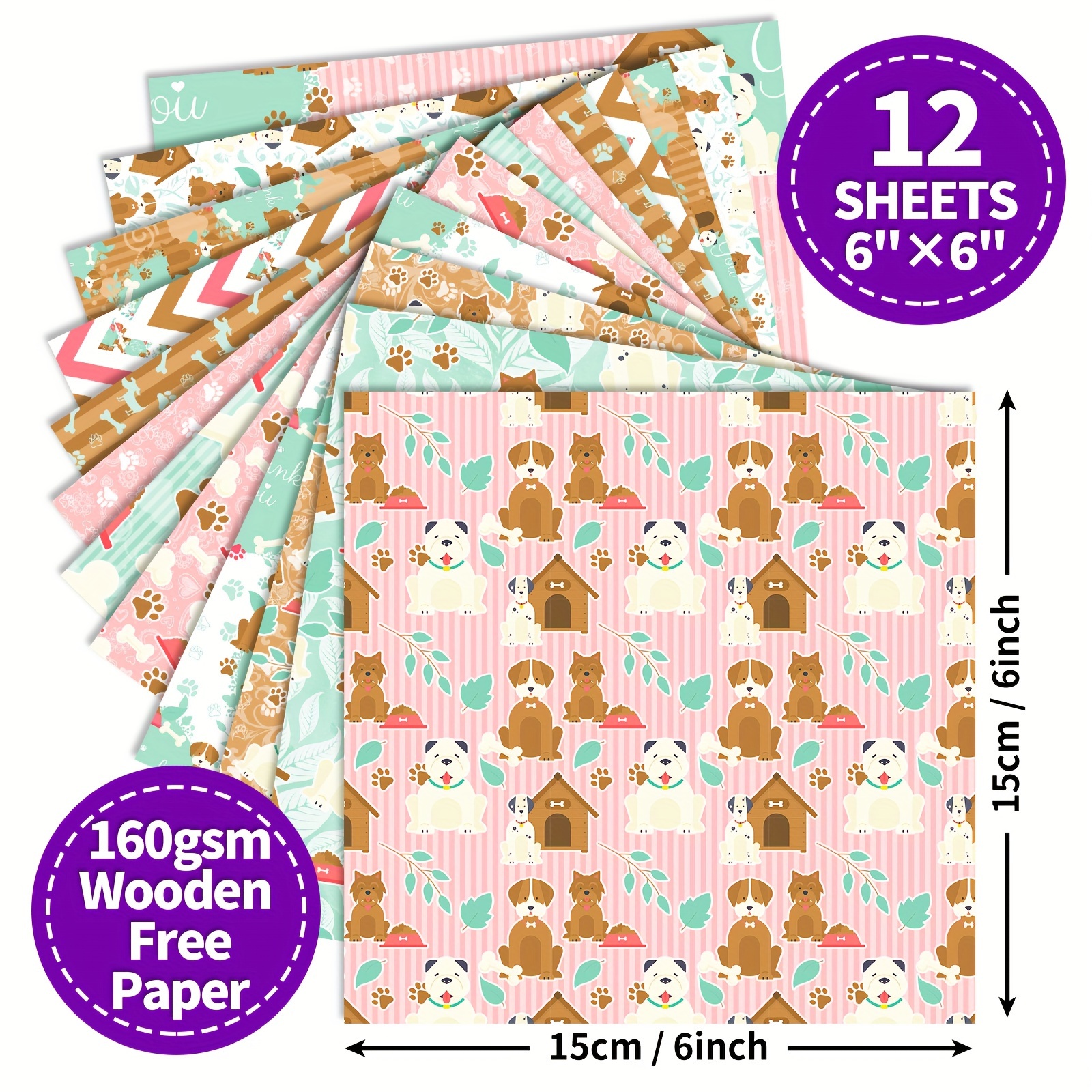 24 Sheets Winter Wonderland Scrapbooking Pads Paper Origami Art Background  Paper Card Making DIY Scrapbook Paper Craft