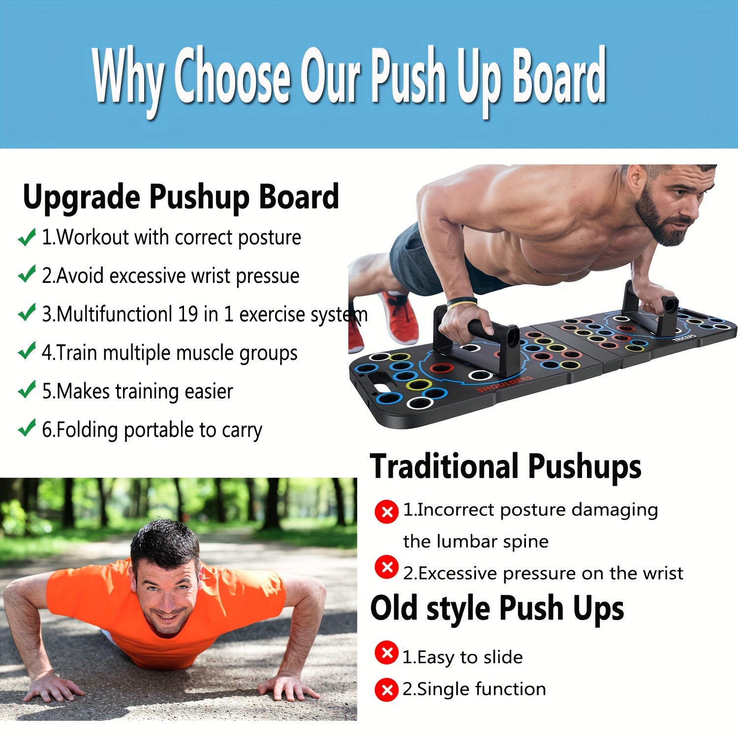 Floor push up online handles