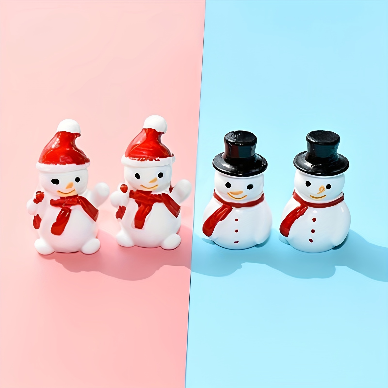 4pcs, Mini Snowman Statue Christmas Snowman With Top Hat Christmas Mini  Landscape Decoration Accessories Toy House Decoration, Room Decoration,  Aesthetic Room Decor, Bedroom Decor, Home Decoration,