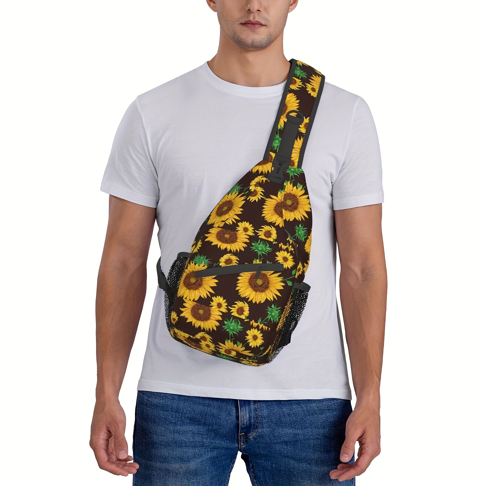 Cute Bumblebee Pattern Backpack Sling Bag for Women Men Crossbody