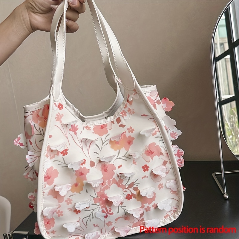 Floral Jacquard Crossbody Bag, Fairy Shoulder Hobo Bag, Women's Sweet  Casual Handbag & Purse - Temu