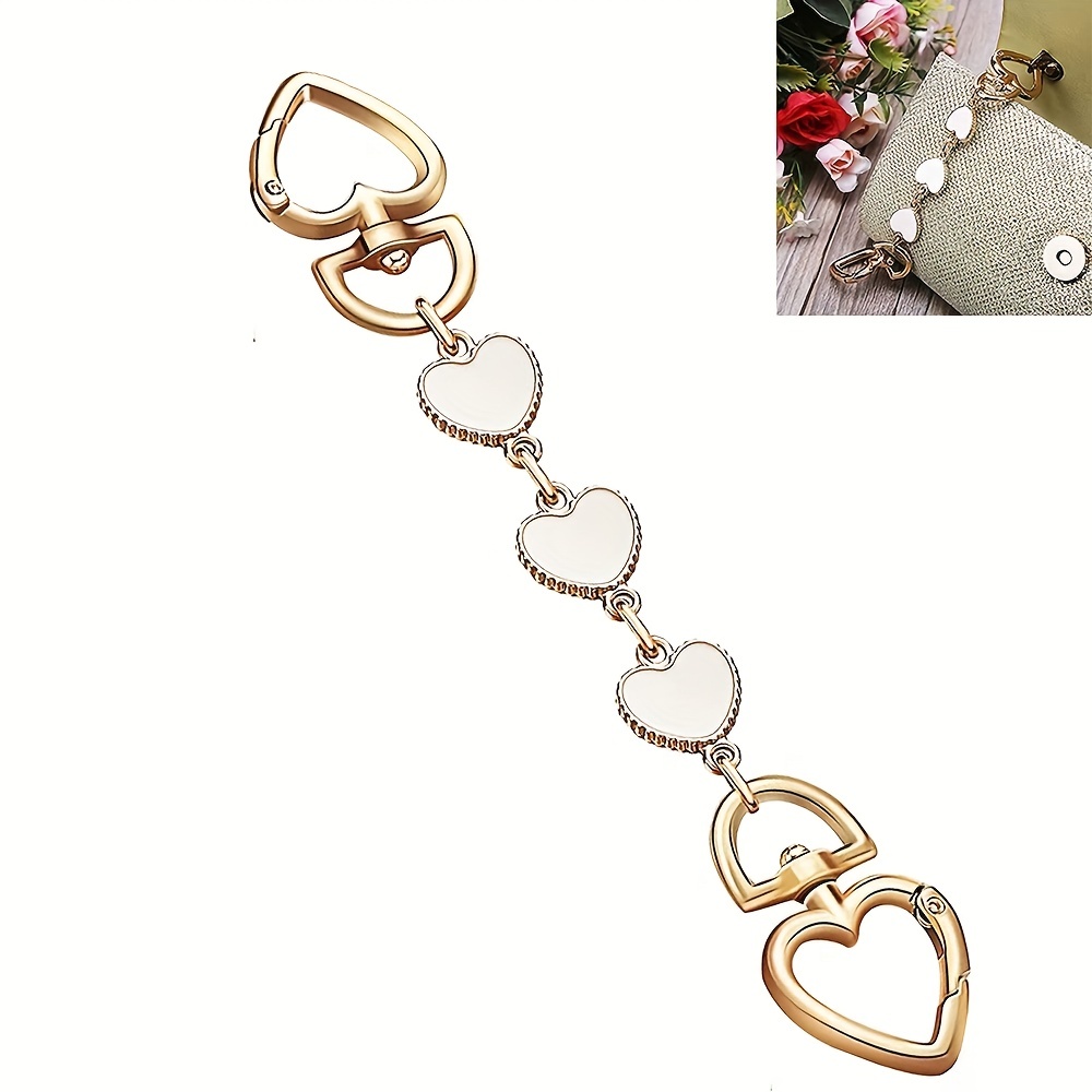 Bag Chain Strap Extender Heart-shaped Replacement Chain For Purse