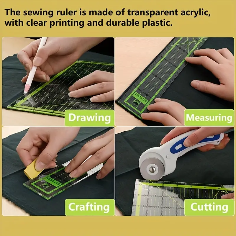 Sewing Ruler Quilting Ruler Cutting Ruler Ruler For Cutting - Temu