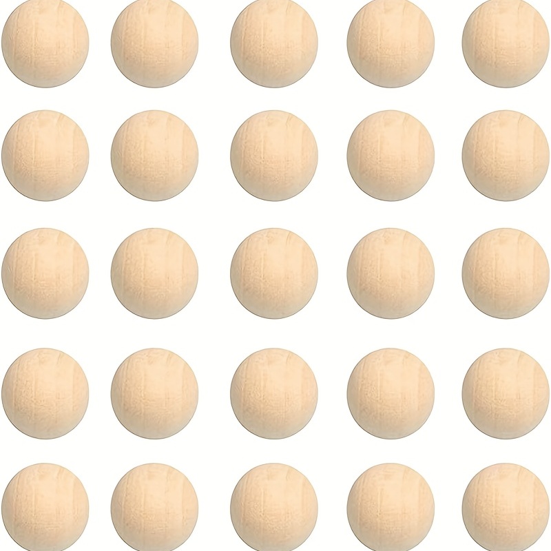 KEILEOHO 20 Pack 2 Inches Wooden Round Ball, Natural Unfinished Wooden Balls, Smooth Durable Wood Balls for Crafts and DIY