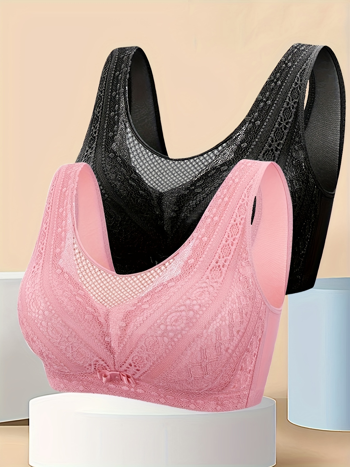 2pcs Breathable Cool Liftup Air Bra, Summer Wireless Cooling Comfort  Breathable Bra, Seamless Mesh Sports Bra for Women (Color : D, Size : 5X- Large) : : Clothing, Shoes & Accessories