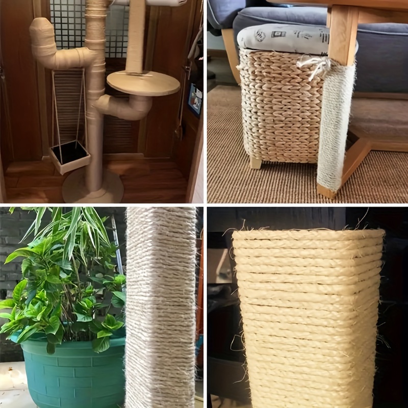 Hemp Rope Diy Cat Scratching Post Furniture Renovation - Temu