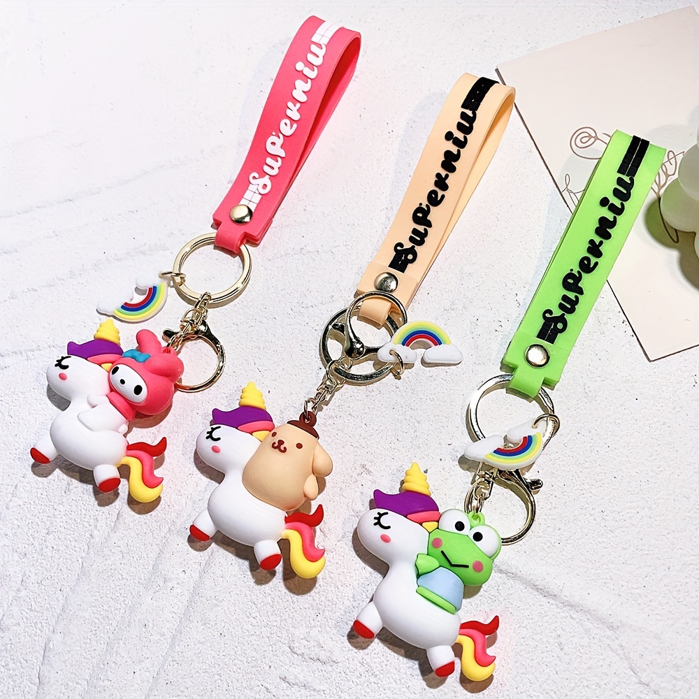 Kawaii Keychain for Women Cute Cartoon Fruits Key Ring Car Key Chain Teen  Girls Aesthetic Charms Back to School Supplies