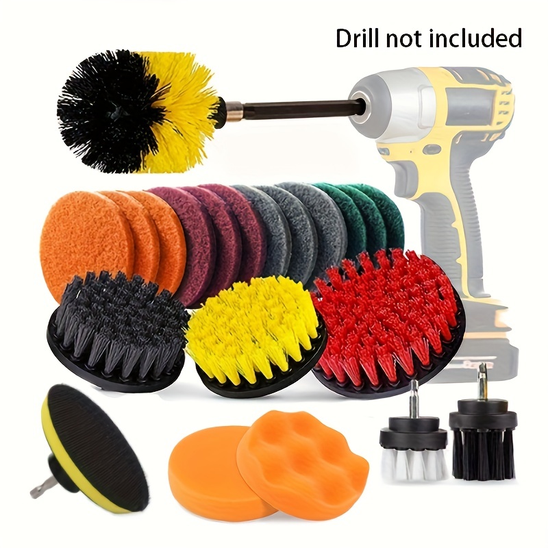 YIHATA 28PCS Drill Brush Cleaning Brushes Set, Power Scrubber Drill Brush  Set with Extend Long Attachment for Cleaning, Great for