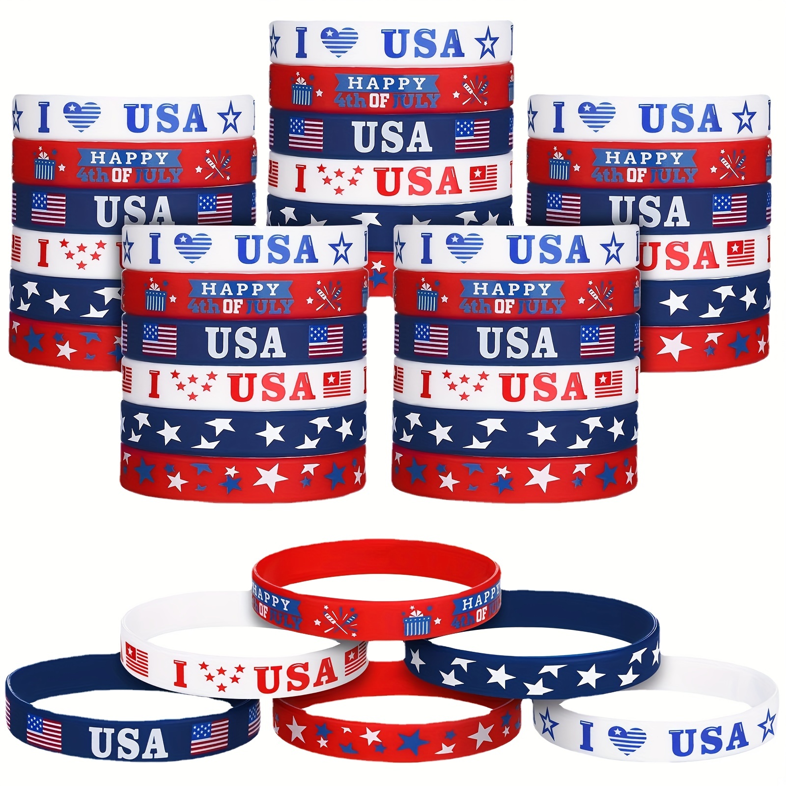 

Patriotic Usa Flag Wristband - Commemorate American National Day & Independence Day With Style!