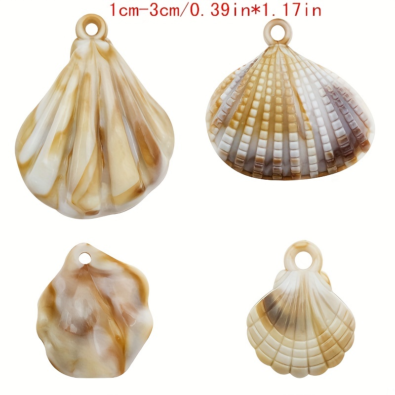10pcs Acrylic Shell Pendant Marine Style Acrylic Shell Charms Bulk For Diy  Necklace Bracelet Key Chain Material Crafts Jewelry Making