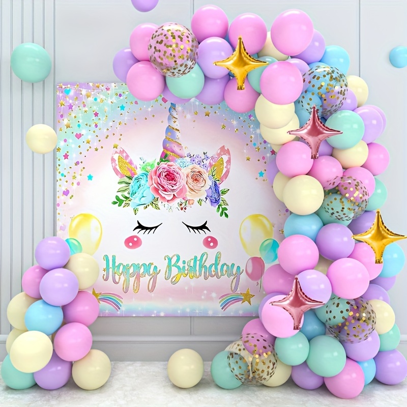 GRESATEK 2 tovaglie con unicorno, tovaglia in plastica arcobaleno per feste  di compleanno, decorazione per feste di compleanno, 137 x 274 cm :  : Casa e cucina