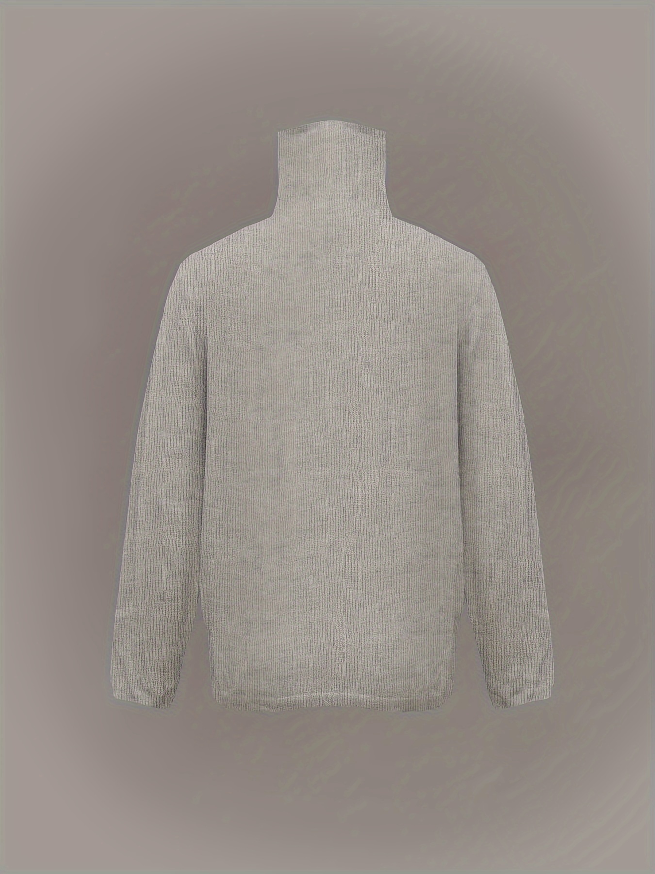 Solid Turtle Neck Pullover Sweater Casual Long Sleeve - Temu