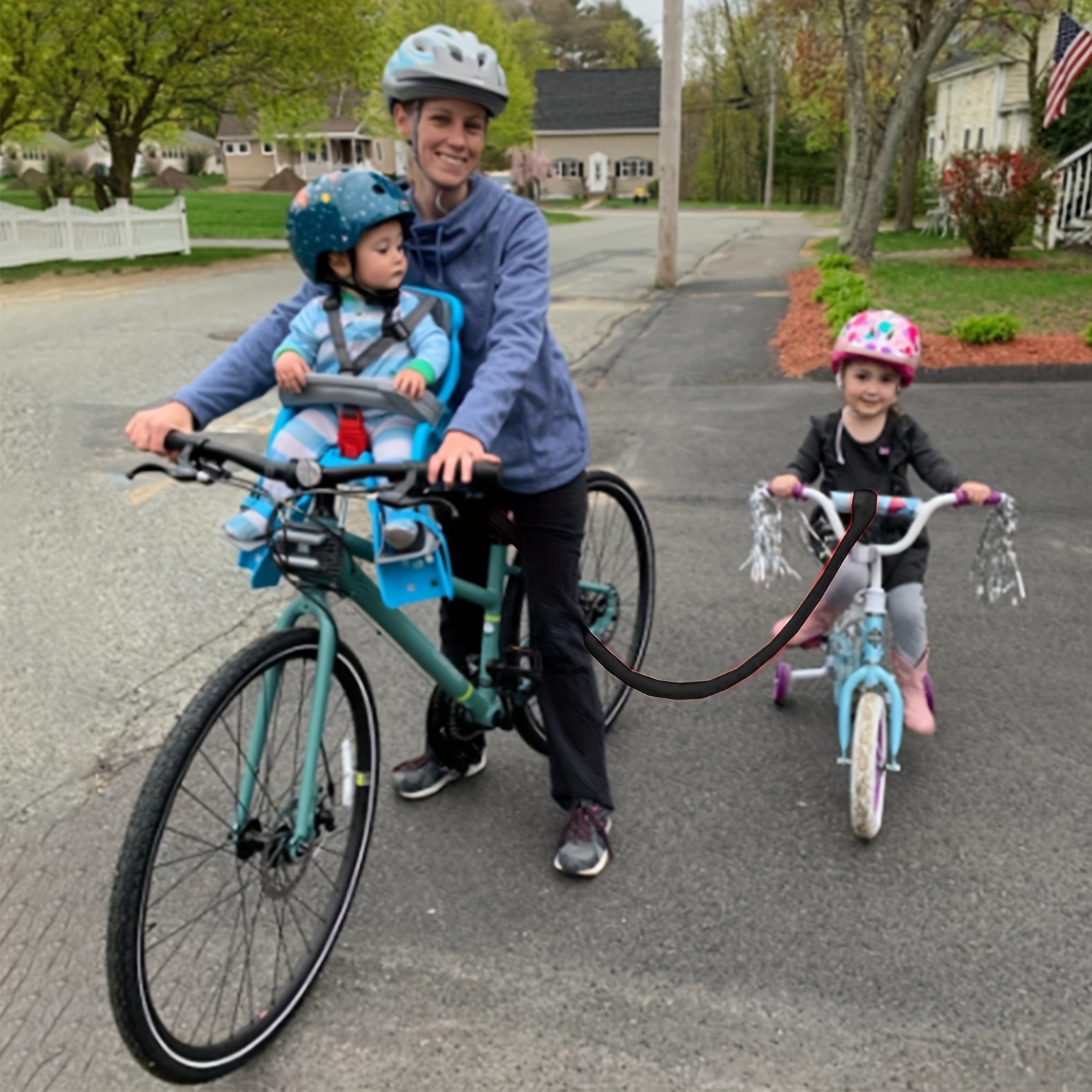Kids Bike Tow Rope, Kids Bike Stretch Elastic Bungee Rope, Universally  Durable, For Bikes, Cycles, E-bike, Adults, Black (3m, Up To 500 Lb / 225  Kg)