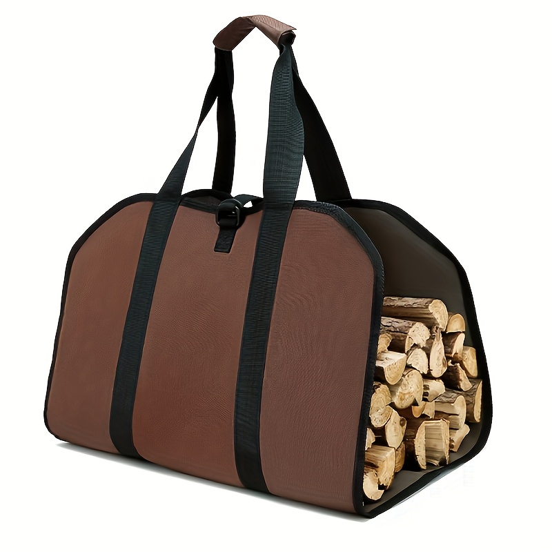 Porte-bûches en toile robuste, sac de rangement en bois de chauffage en  toile portable, sac de rangement en bois de chauffage multifonctionnel avec