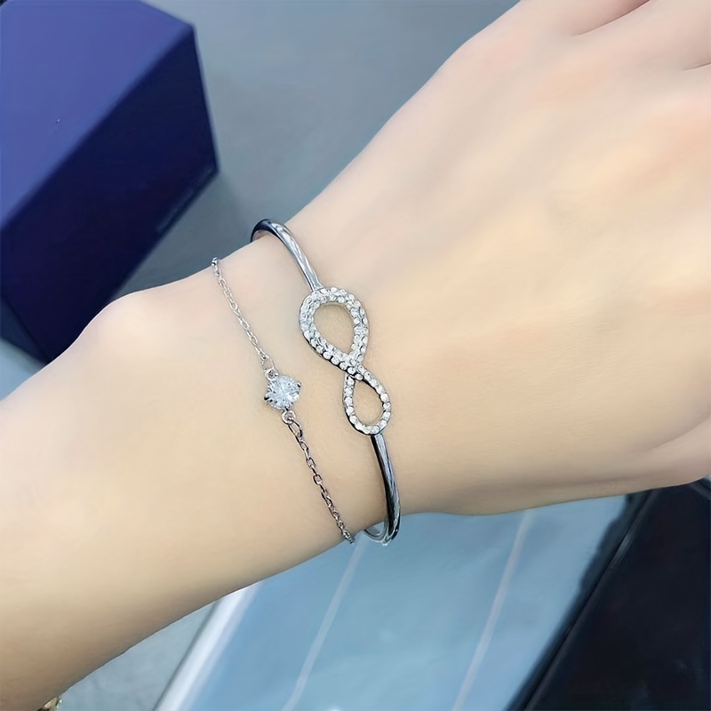 2pcs Heart Shape and Infinity Sign Jewelry Set