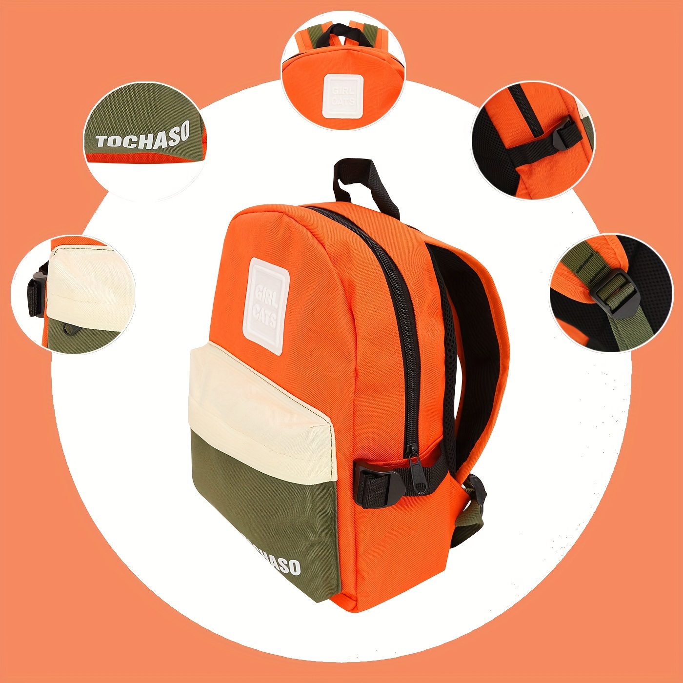 Kids Contrast Backpack Outdoor Small Backpack