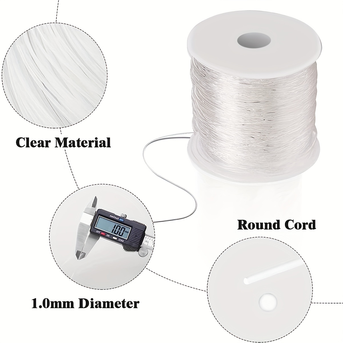 100meters Diameter Jewelry Making String Clear Elastic - Temu Canada