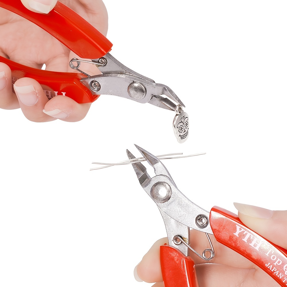 Pink Jewelry Pliers Tools Equipment Stainless Steel End Cutting