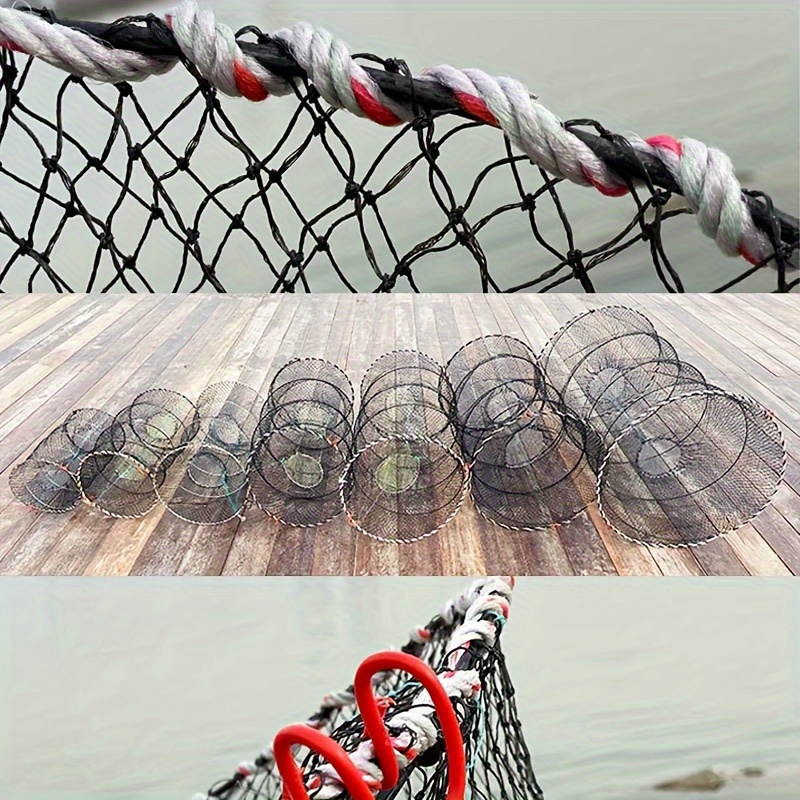 1pc Cylindrical Retractable Fishing Net, Fishing Cage For Crab Crayfish,  Outdoor Fishing Tackle